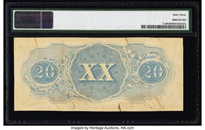 image for: T58 $20 1863 PF-21 Cr. 423 PMG Choice Uncirculated 63....