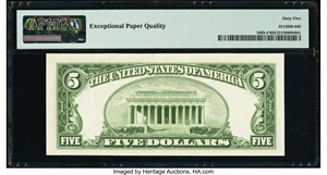 image for: Fr. 1963-J* $5 1950B Federal Reserve Star Note. PMG Gem Uncirculated 65 EPQ....