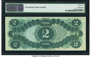 image for: Fr. 48 $2 1878 Legal Tender PMG About Uncirculated 55 EPQ....