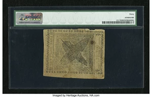 image for: Continental Currency Counterfeit Detector September 26, 1778 $5 PMG Very Fine 30....