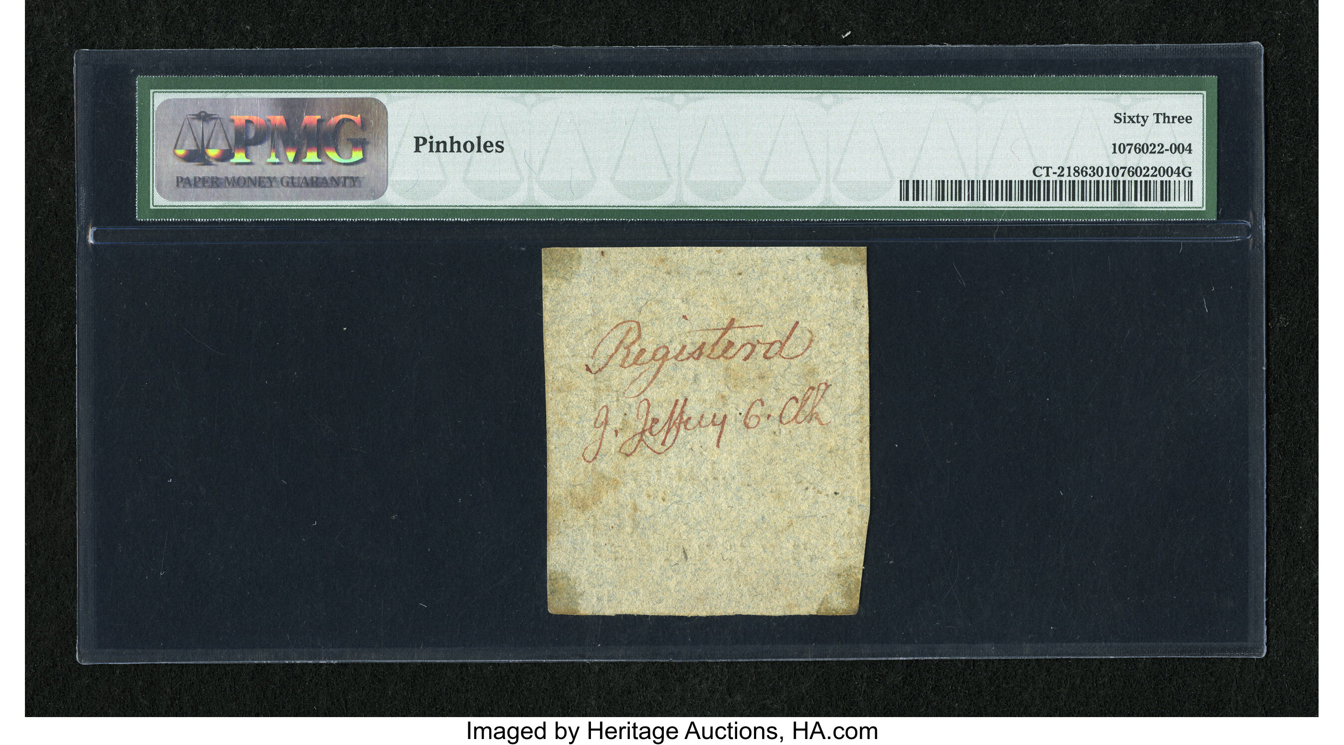 image for: Connecticut October 11, 1777 Uncancelled 7d PMG Choice Uncirculated 63....