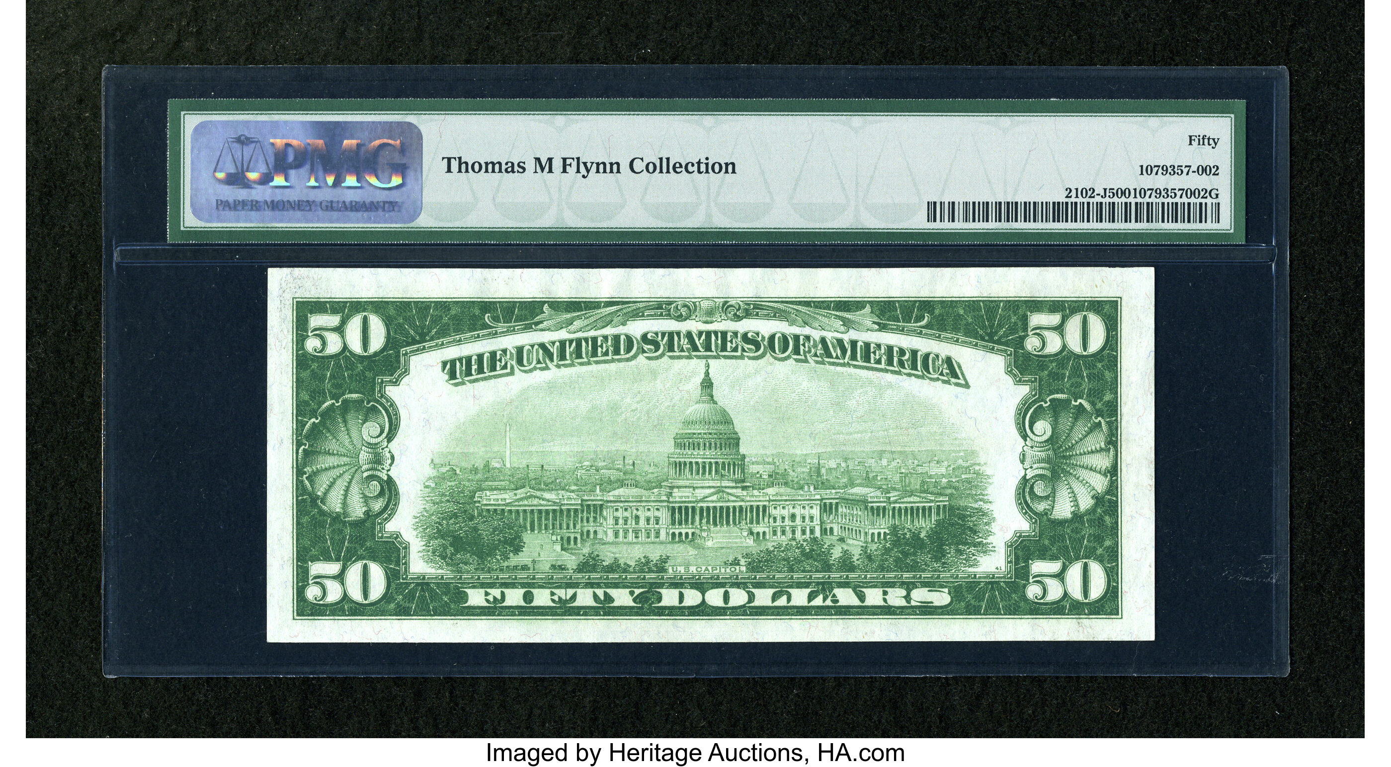 image for: Fr. 2102-J $50 1934 LGS Federal Reserve Note. PMG About Uncirculated 50....