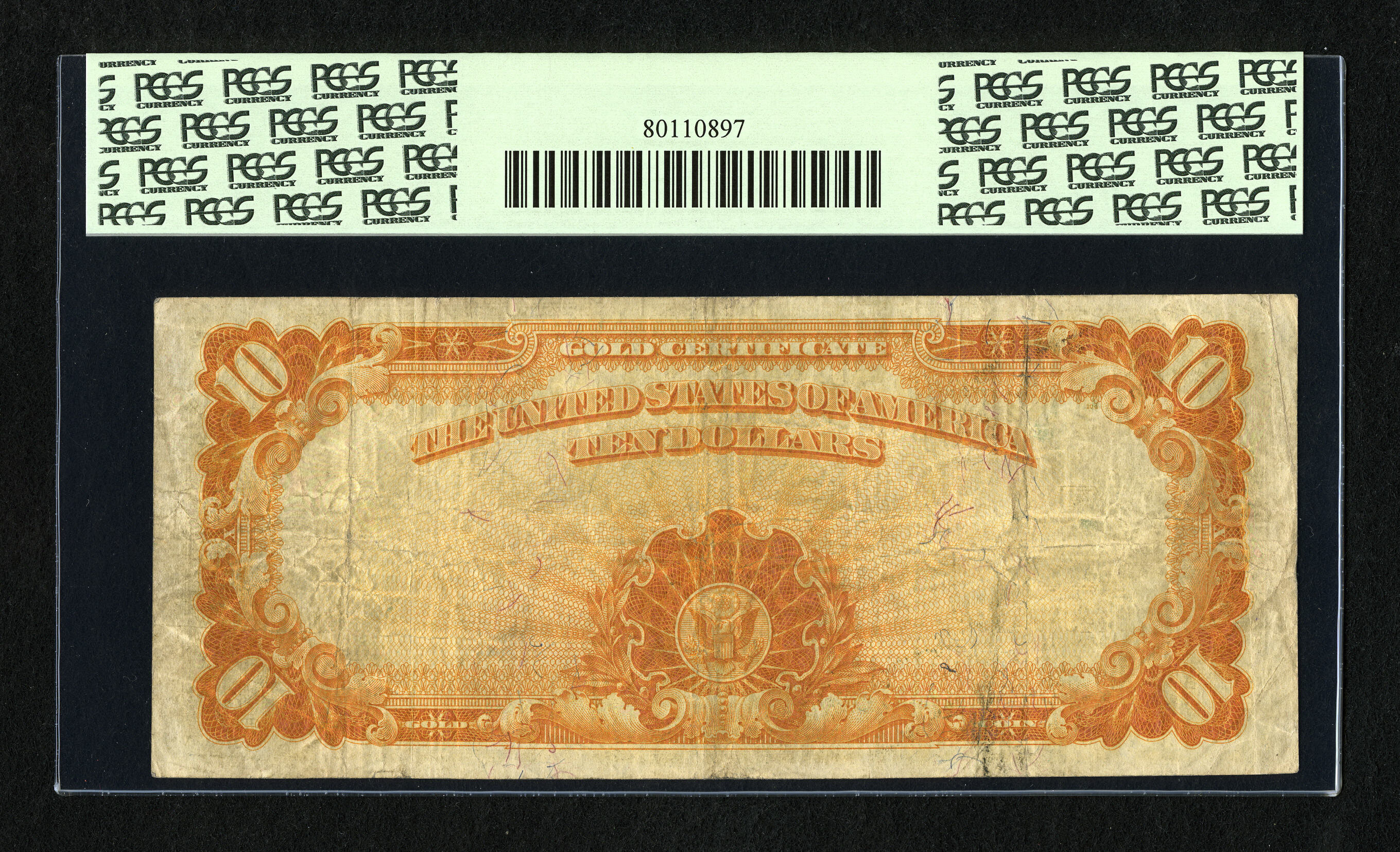 image for: Fr. 1169a $10 1907 Gold Certificate PCGS Very Fine 20....