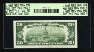 image for: Fr. 2104-J $50 1934B Federal Reserve Note. PCGS Choice About New 58....