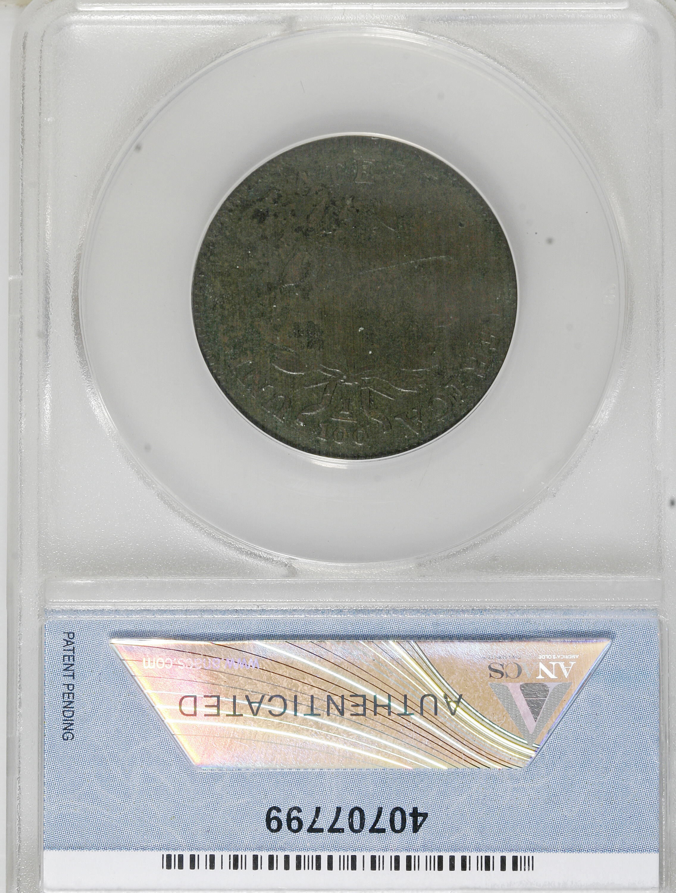 image for: 1798 1C First Hair Style--Corroded, Scratched--G4 ANACS. Good 4 Details. S-162. NGC Census: (0/0). PCGS Population (0/0).  ...