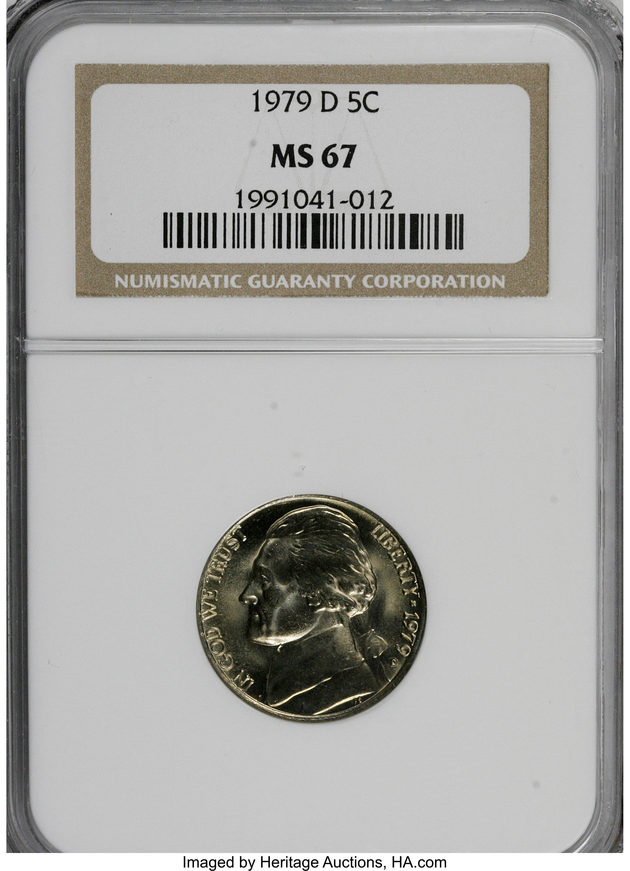 image for: 1979-D 5C MS67 NGC. NGC Census: (1/0). PCGS Population (0/0). Mintage: 325,867,680.  (#4103)...
