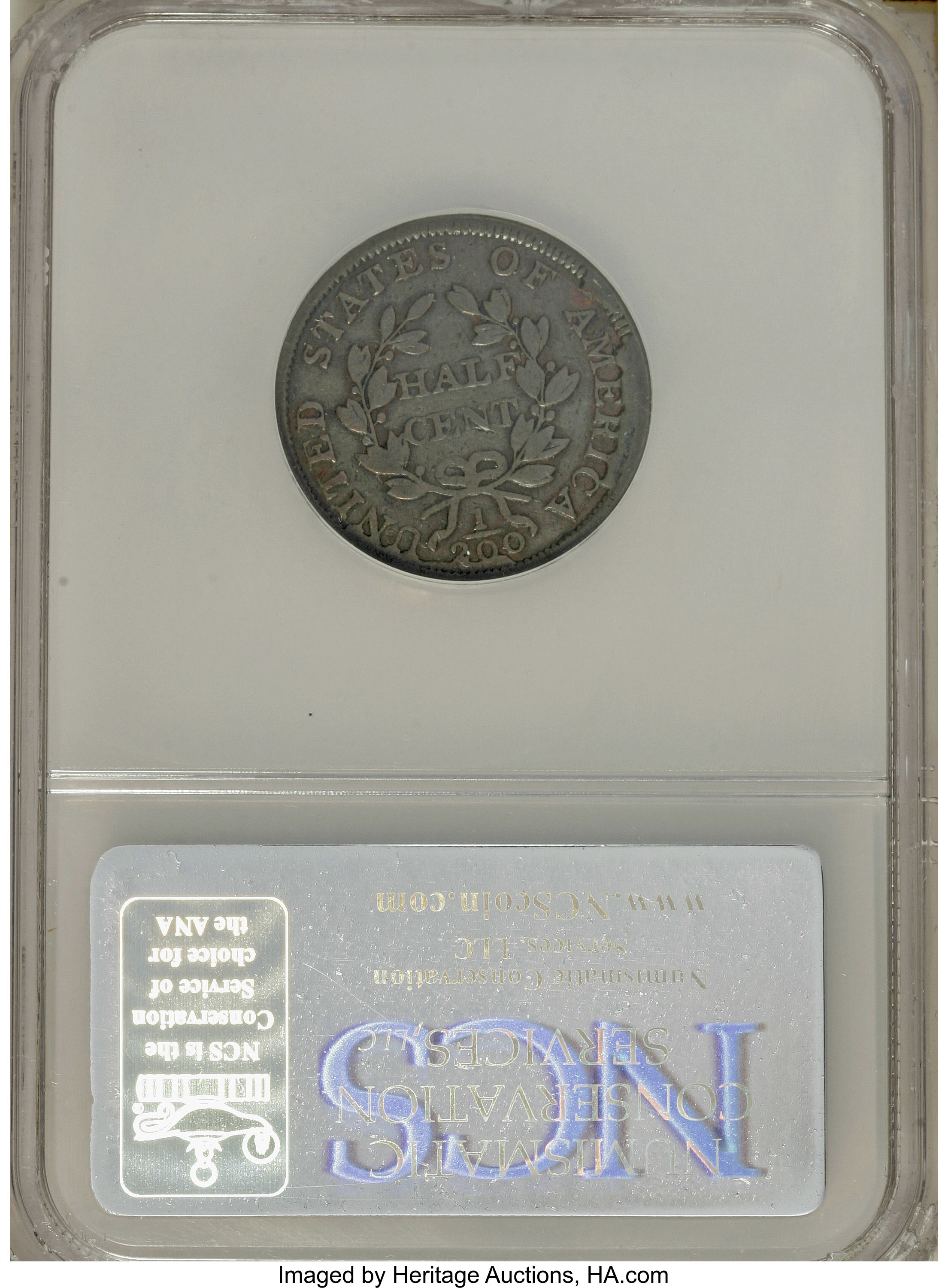 image for: 1804 1/2 C Spiked Chin--Improperly Cleaned--NCS. VG Details. C-6. NGC Census: (0/0). PCGS Population (0/0).   (#1076)...