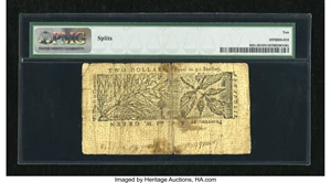 image for: Maryland March 1, 1770 $2 PMG Very Good Net 10....