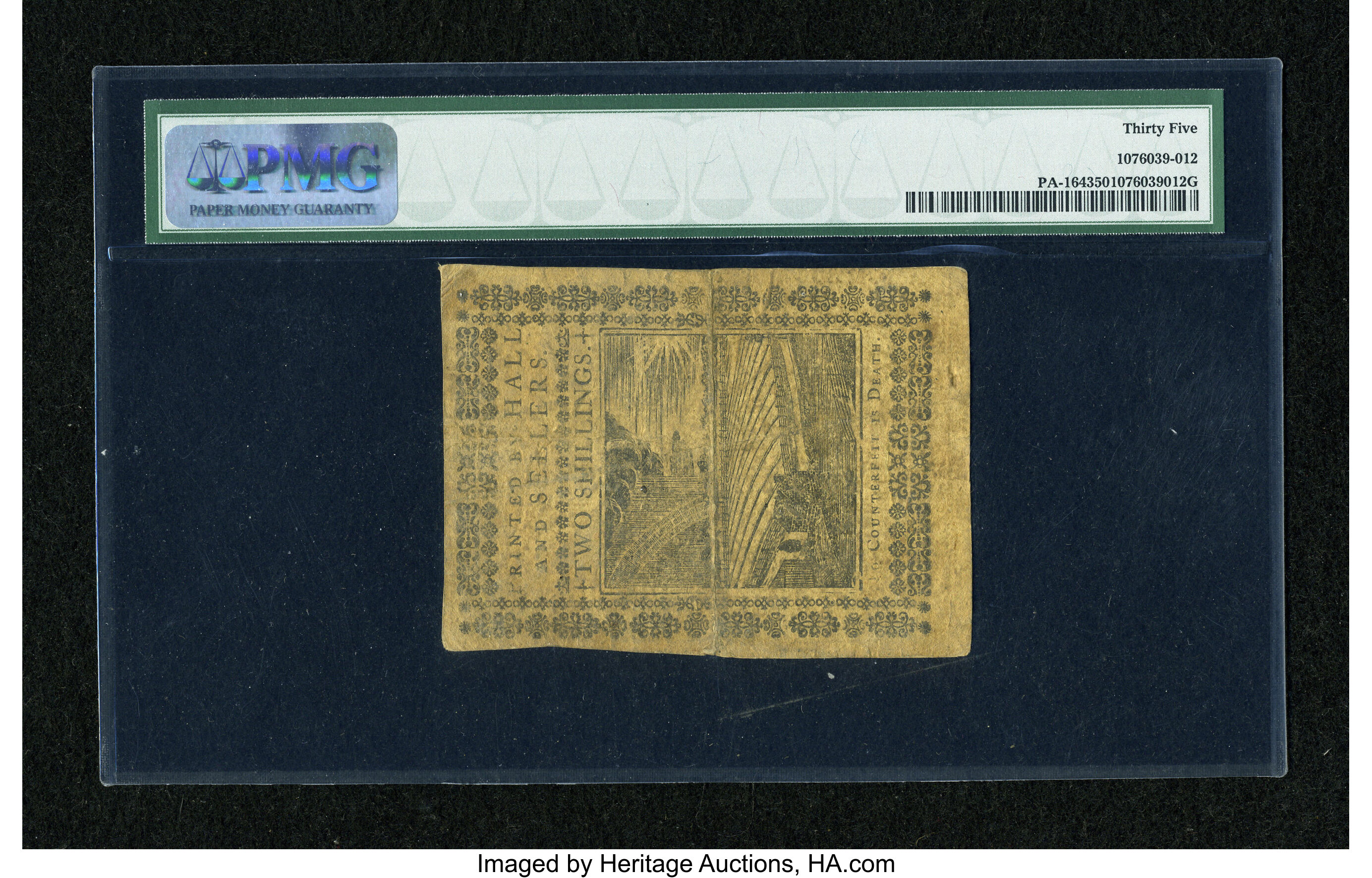 image for: Pennsylvania October 1, 1773 2s PMG Choice Very Fine 35....