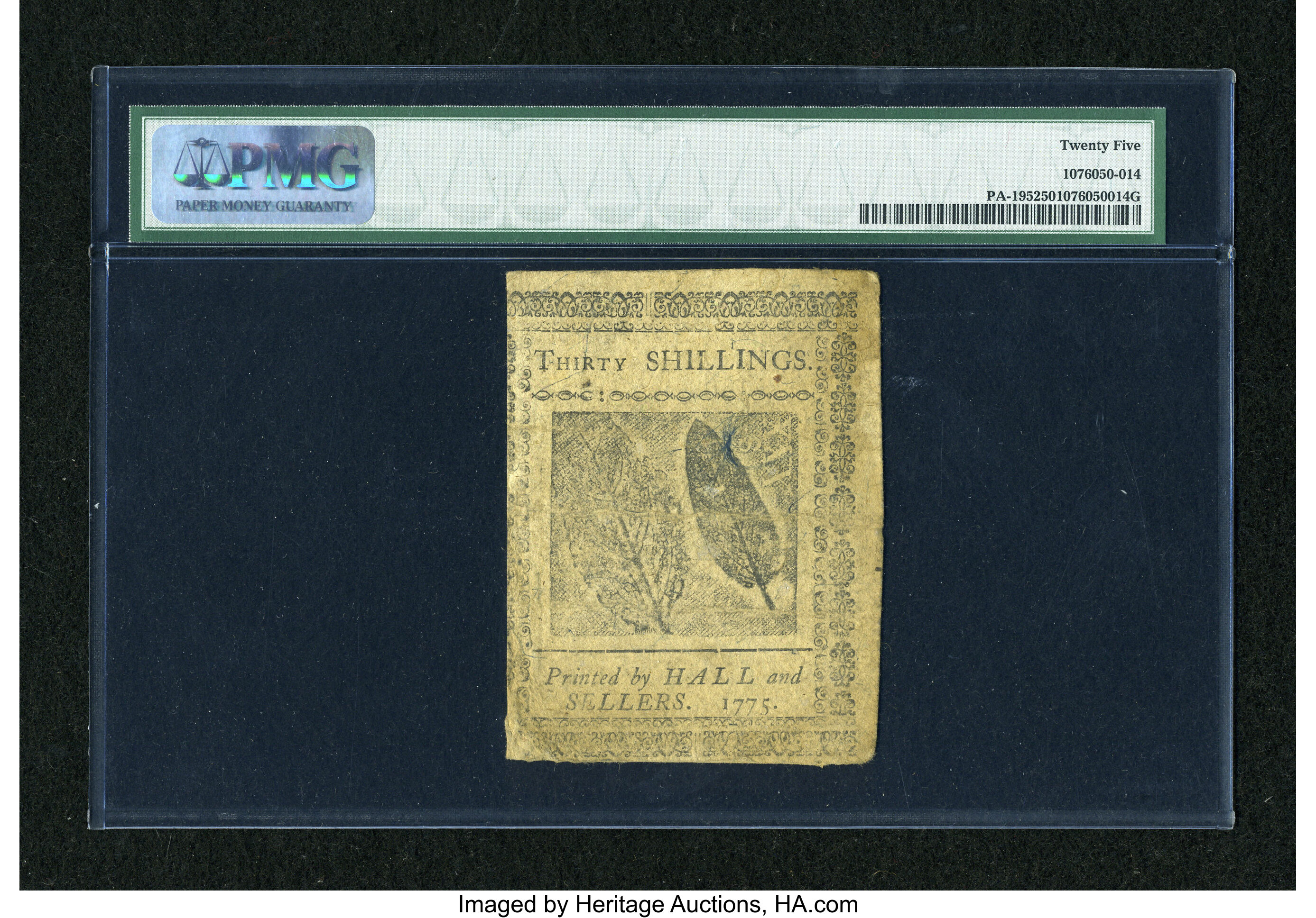 image for: Pennsylvania December 8, 1775 30s PMG Very Fine 25....