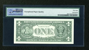 image for: Low Serial Number Fr. 1904-A $1 1969A Federal Reserve Note. PMG Choice About Unc 58 EPQ....