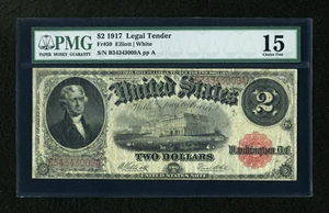 image for: Fr. 59 $2 1917 Legal Tender PMG Choice Fine 15....