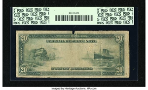 image for: Fr. 1010 $20 1914 Federal Reserve Note PCGS Apparent Fine 12....