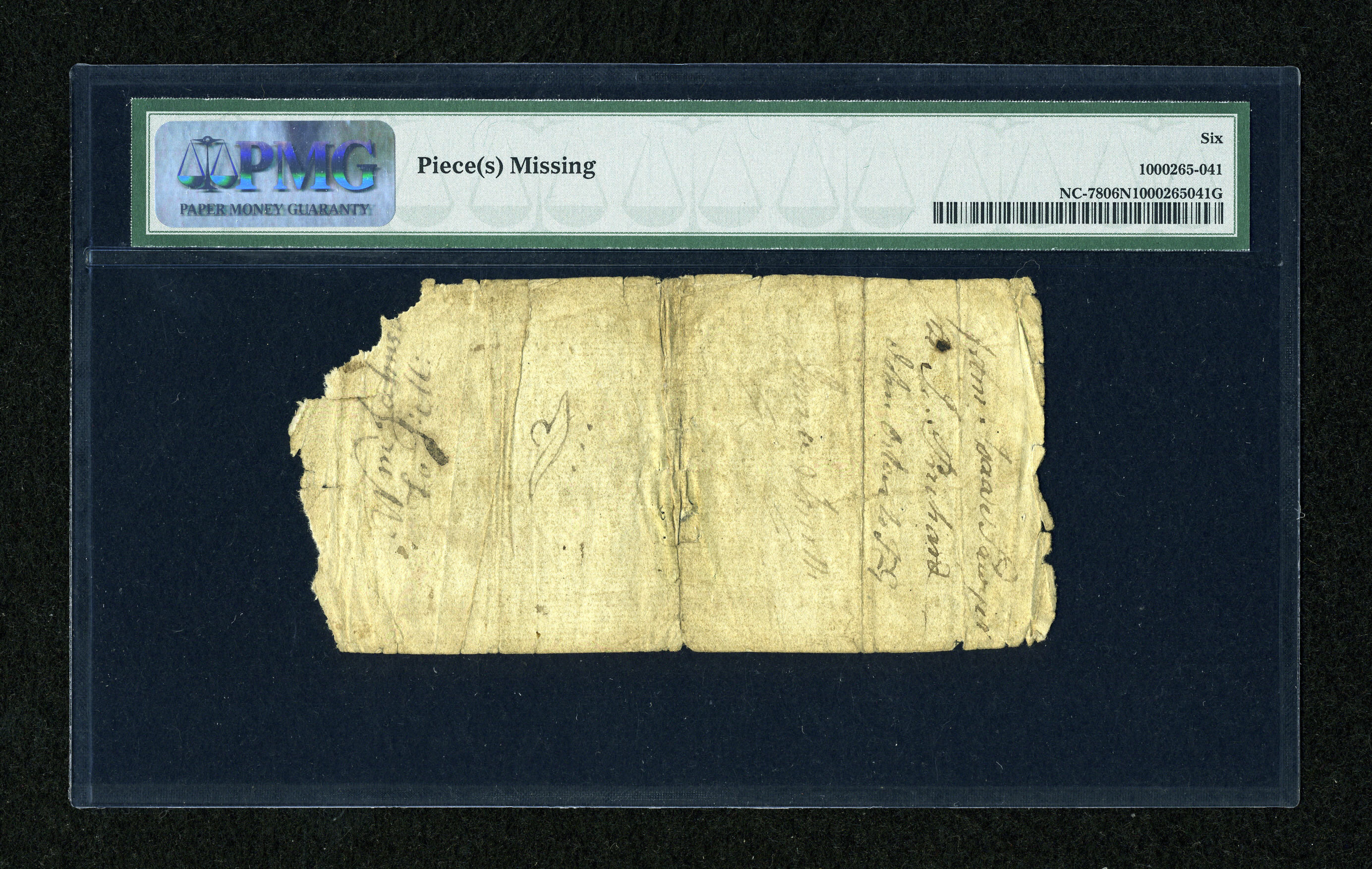 image for: North Carolina March 9, 1754 15s PMG Good Net 6....