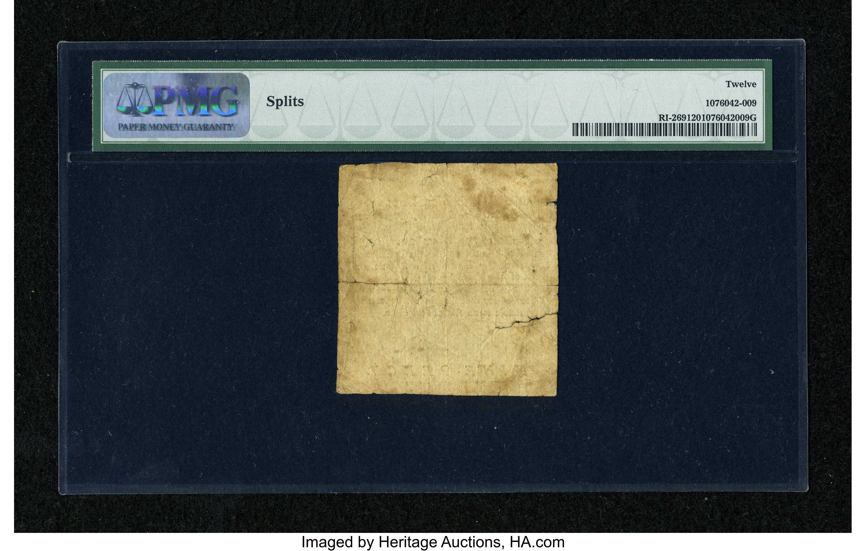 image for: Rhode Island May 22, 1777 $1/8 PMG Fine 12....
