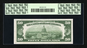 image for: Fr. 2104-J $50 1934B Federal Reserve Note. PCGS Choice New 63....