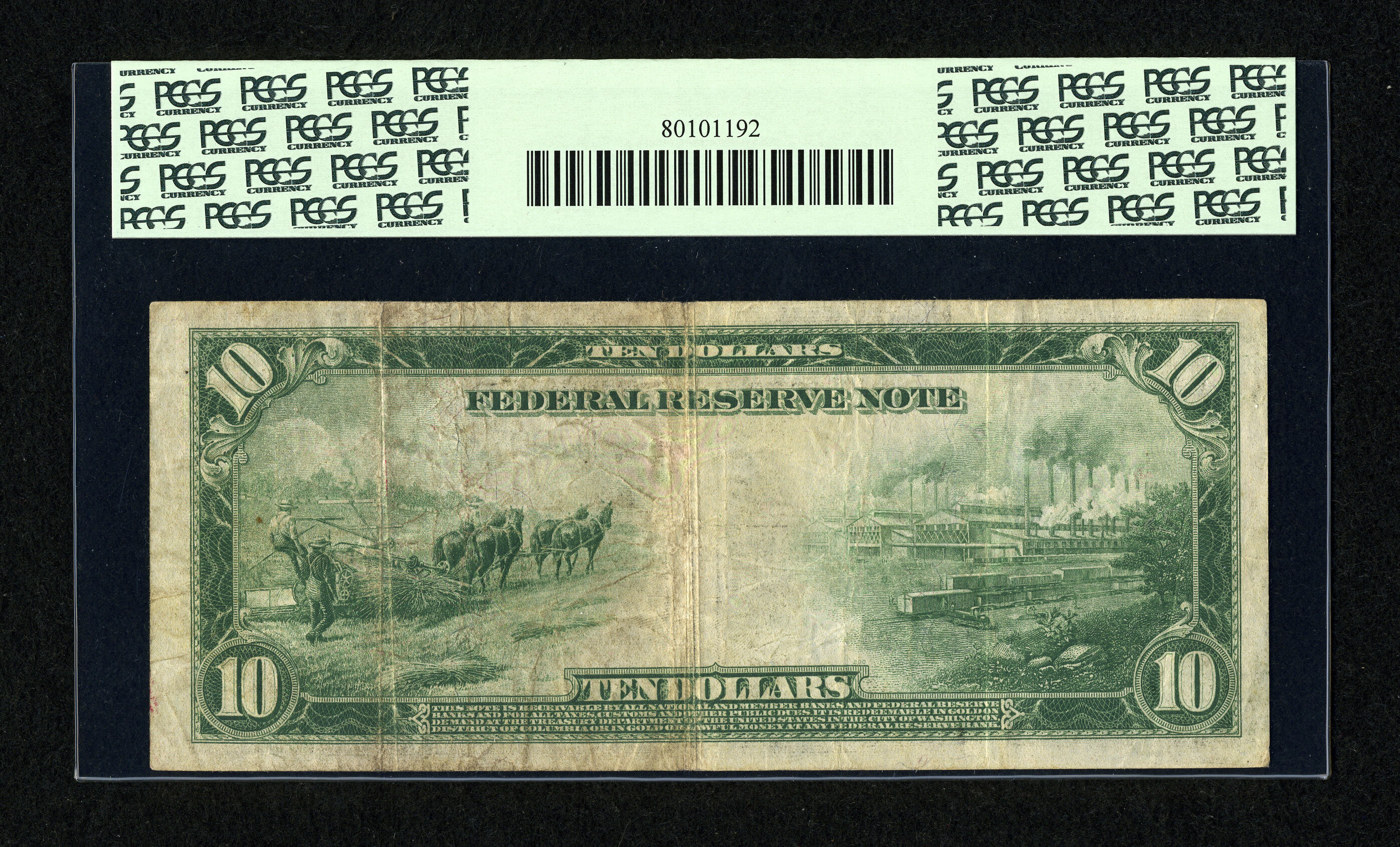 image for: Fr. 932 $10 1914 Federal Reserve Note PCGS Very Fine 20....