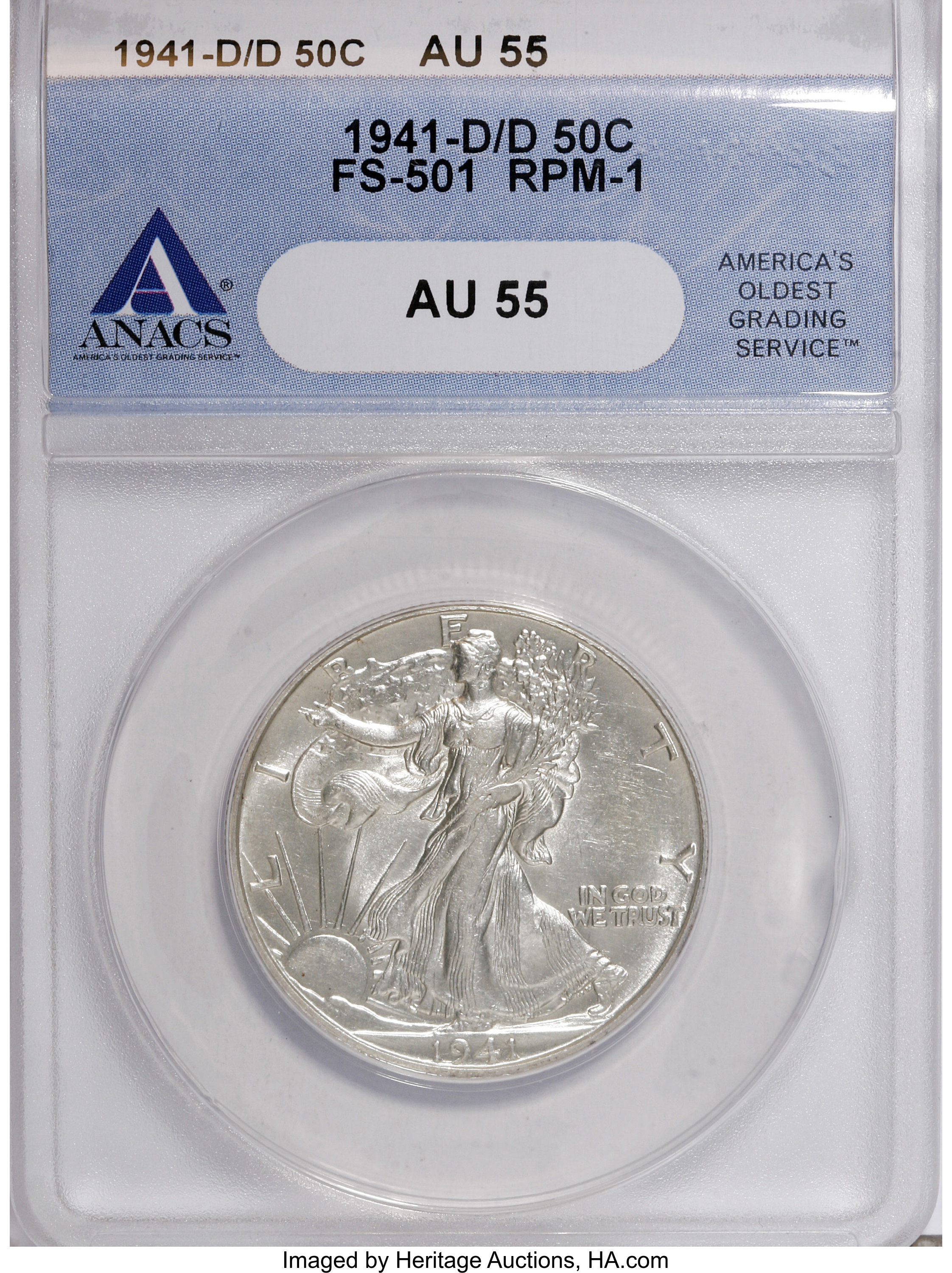 1941-D 50c VF30 thumbnail 3