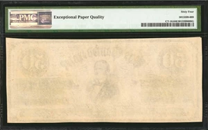 image for: CT-16. Confederate Currency. 1861 $50. PMG Choice Uncirculated 64 EPQ. Contemporary Counterfeit.