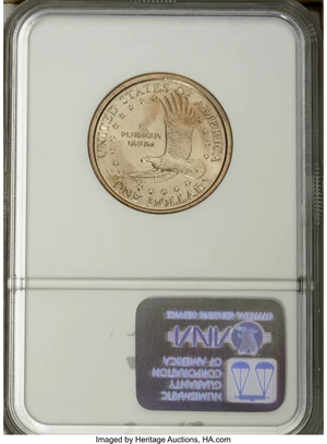 image for: 2000-P $1 Sacagawea MS69 NGC. NGC Census: (76/0). PCGS Population (6/0). Numismedia Wsl. Price for NGC/PCGS coin in MS69: ...