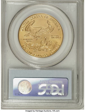 image for: 1996 G$50 One-Ounce Gold Eagle MS68 PCGS. PCGS Population (31/481). NGC Census: (54/2400). Mintage: 189,148. Numismedia Wsl...