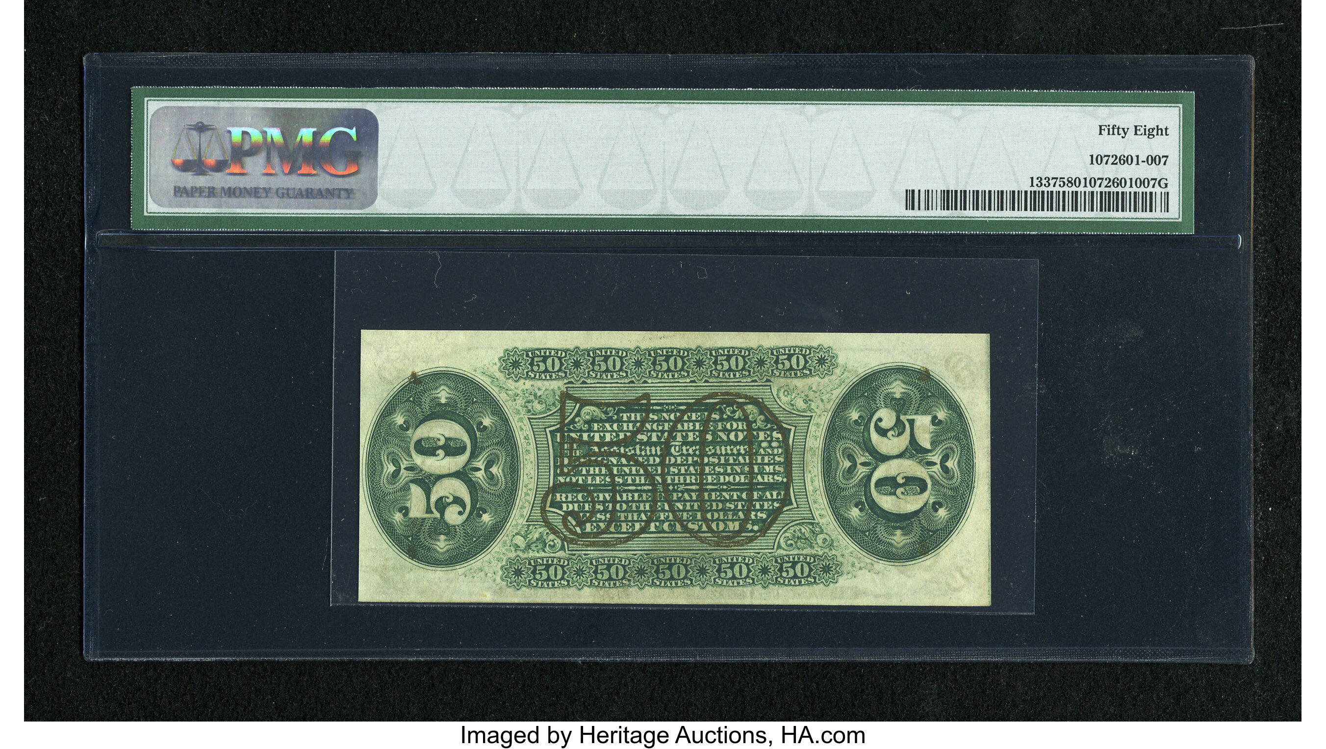 image for: Fr. 1337 50c Third Issue Spinner PMG Choice About Unc 58....