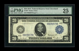 image for: Fr. 977 $20 1914 Federal Reserve Note PMG Very Fine 25....