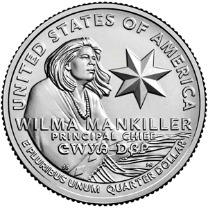 image for: 2022-P Wilma Mankiller 25c MS