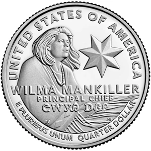 image for: 2022-S Wilma Mankiller 25c PR DCAM Clad