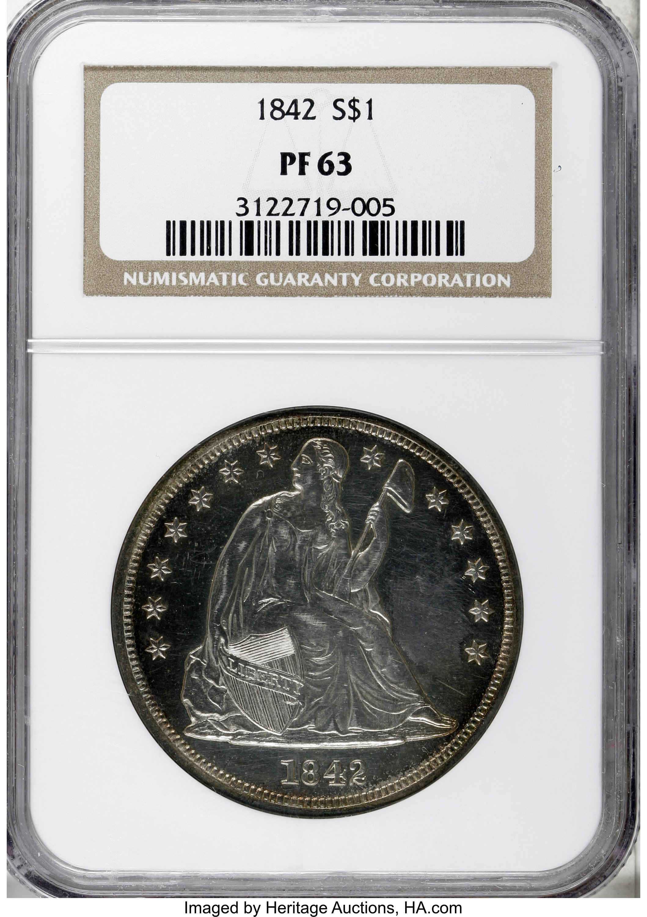 image for: 1842 $1 PR63 NGC....