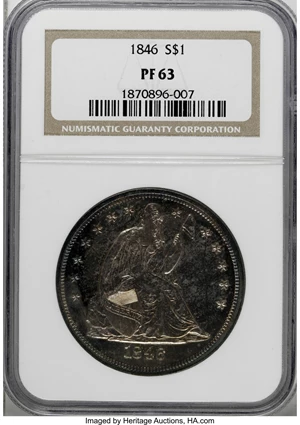 image for: 1846 $1 PR63 NGC....