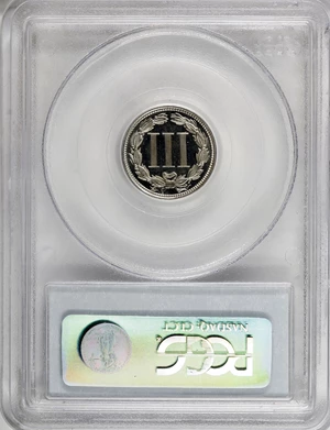 image for: 1871 3CN PR66 Cameo PCGS....