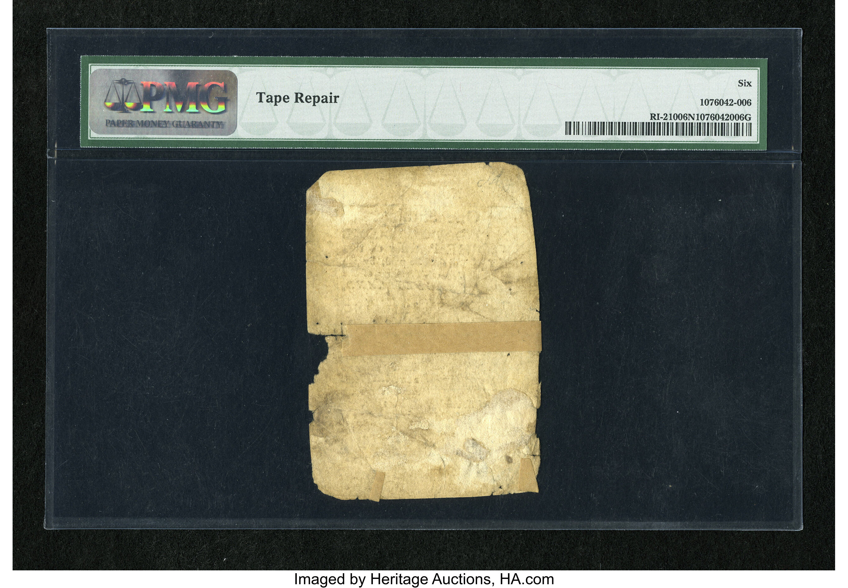 image for: Rhode Island November 6, 1775 1s PMG Net Good 6....