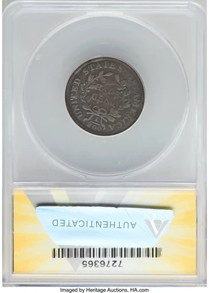 image for: 1805 1/2 C Large 5, Stems, C-4, B-4, R.2, "C Dewitt" Counterstamp, Good 4 ANACS....