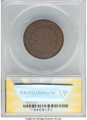 image for: 1800 1C S-203, B-29, R.3, "E.Preble" Counterstamp, Fair 2 ANACS....