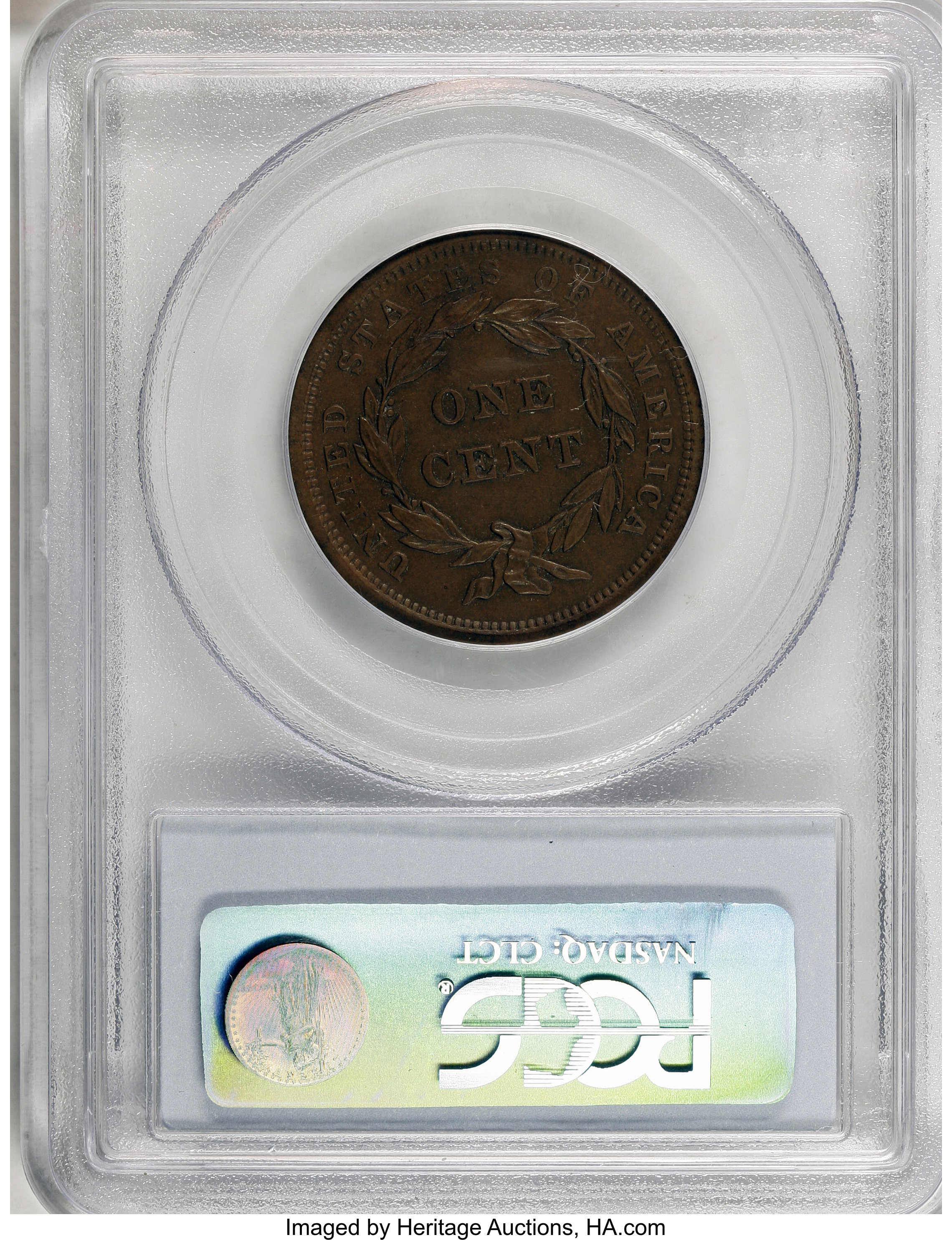 image for: 1841 1C PR65 Brown PCGS....