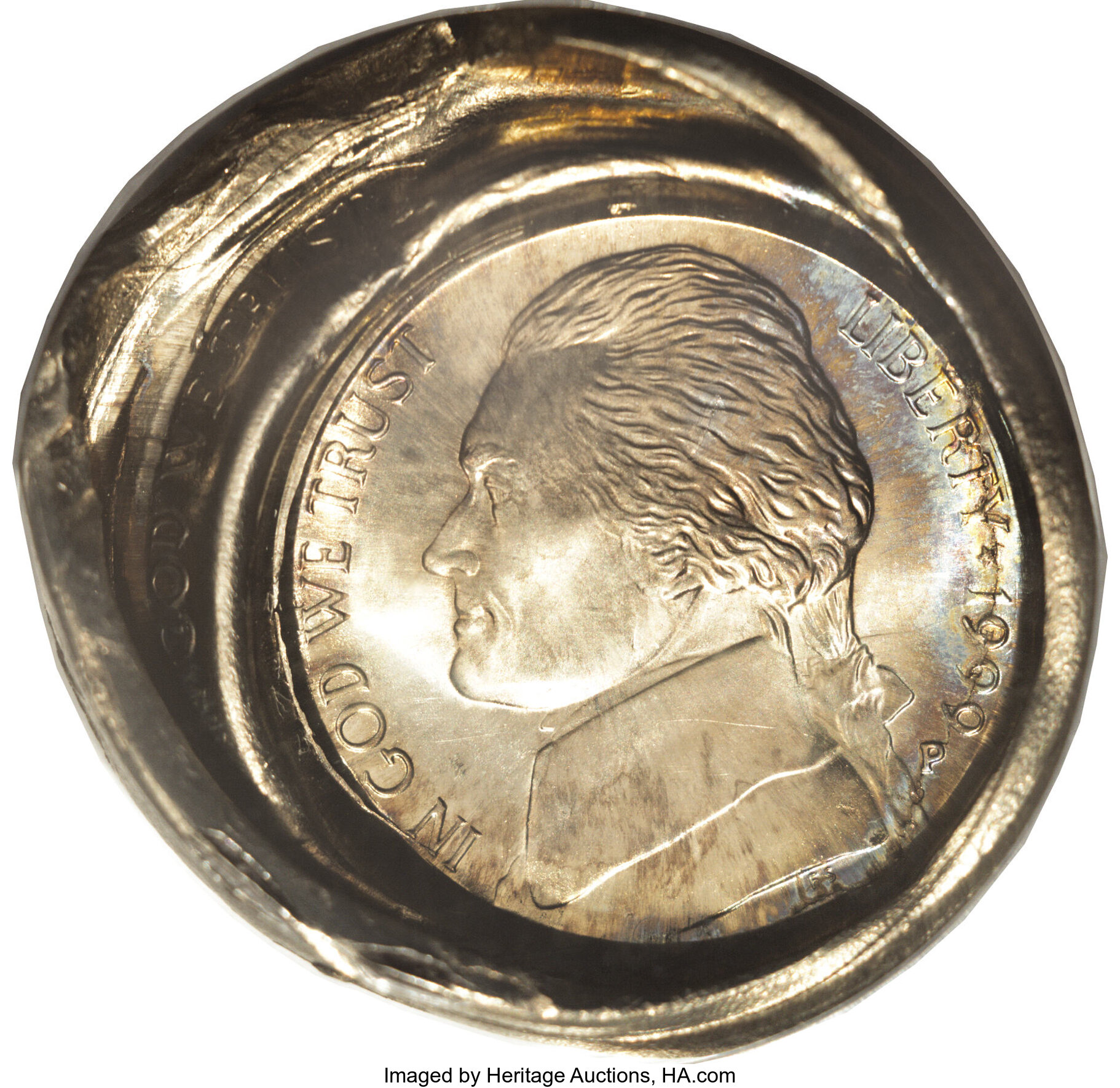 image for: 1999-P 5C Jefferson Nickel Mated Error Pair PCGS.... (Total: 2 coins)