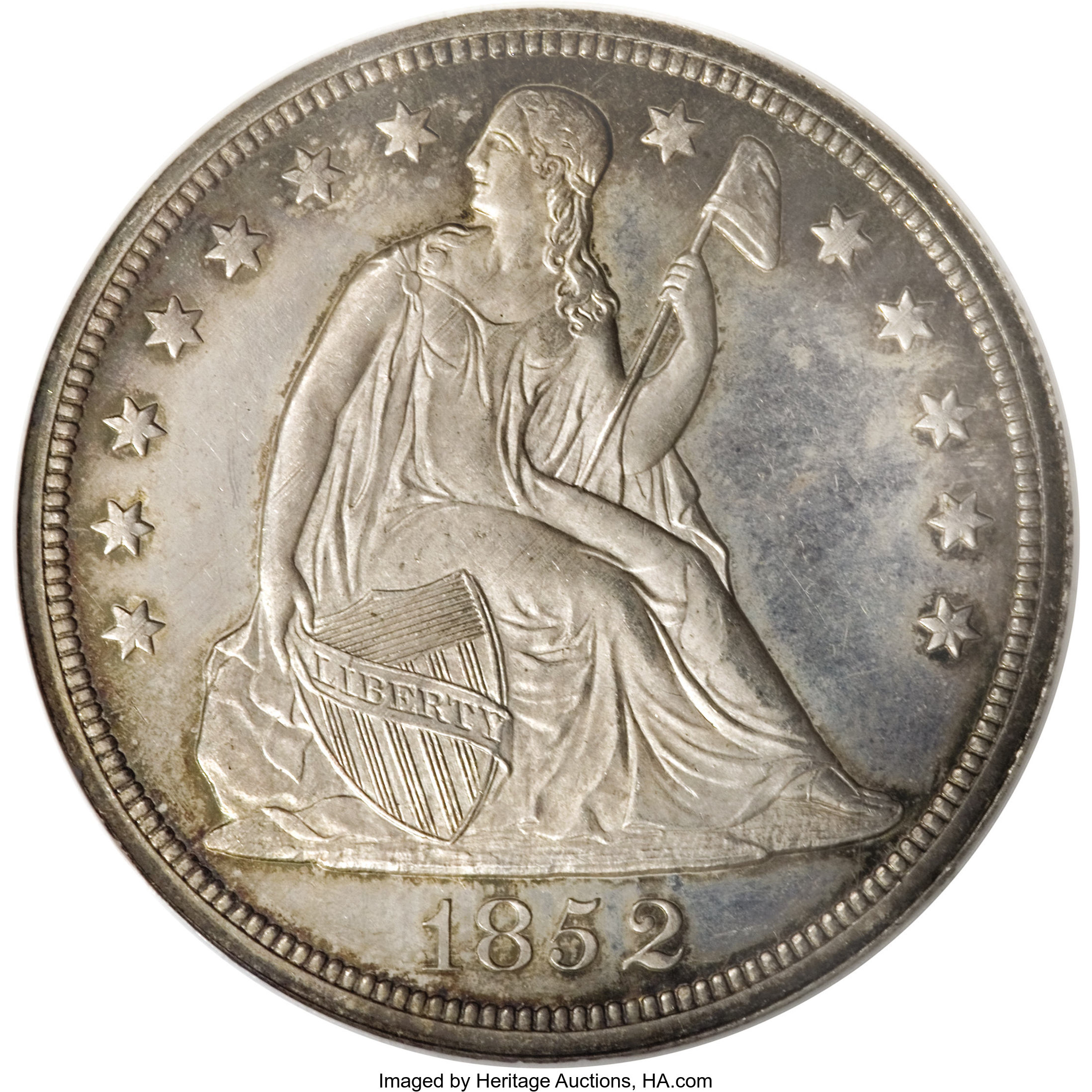 image for: 1852 $1 Restrike PR64 NGC....