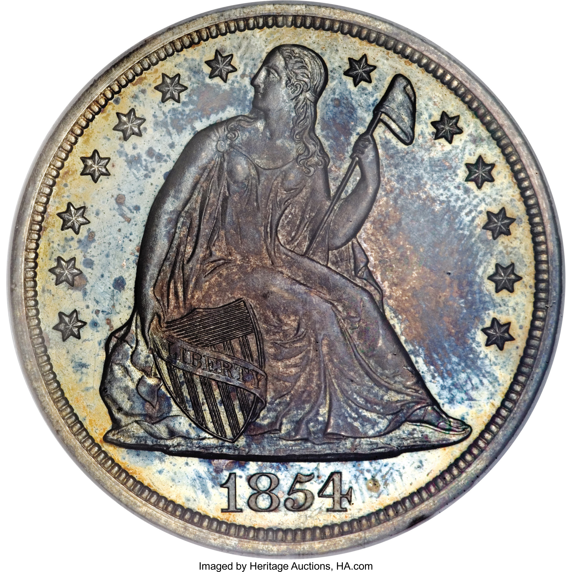 image for: 1854 $1 PR64 NGC....