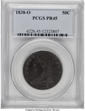 image for: 1838-O 50C PR45 PCGS....