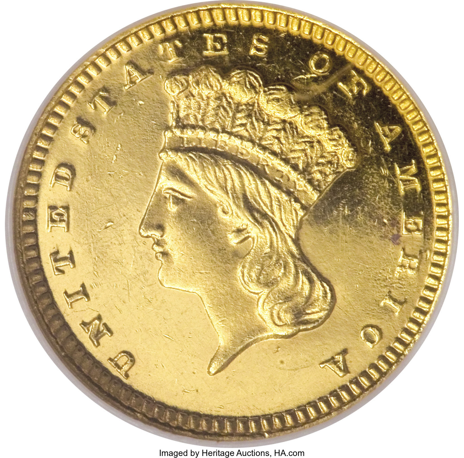 image for: 1862 G$1 PR63 Ultra Cameo NGC....