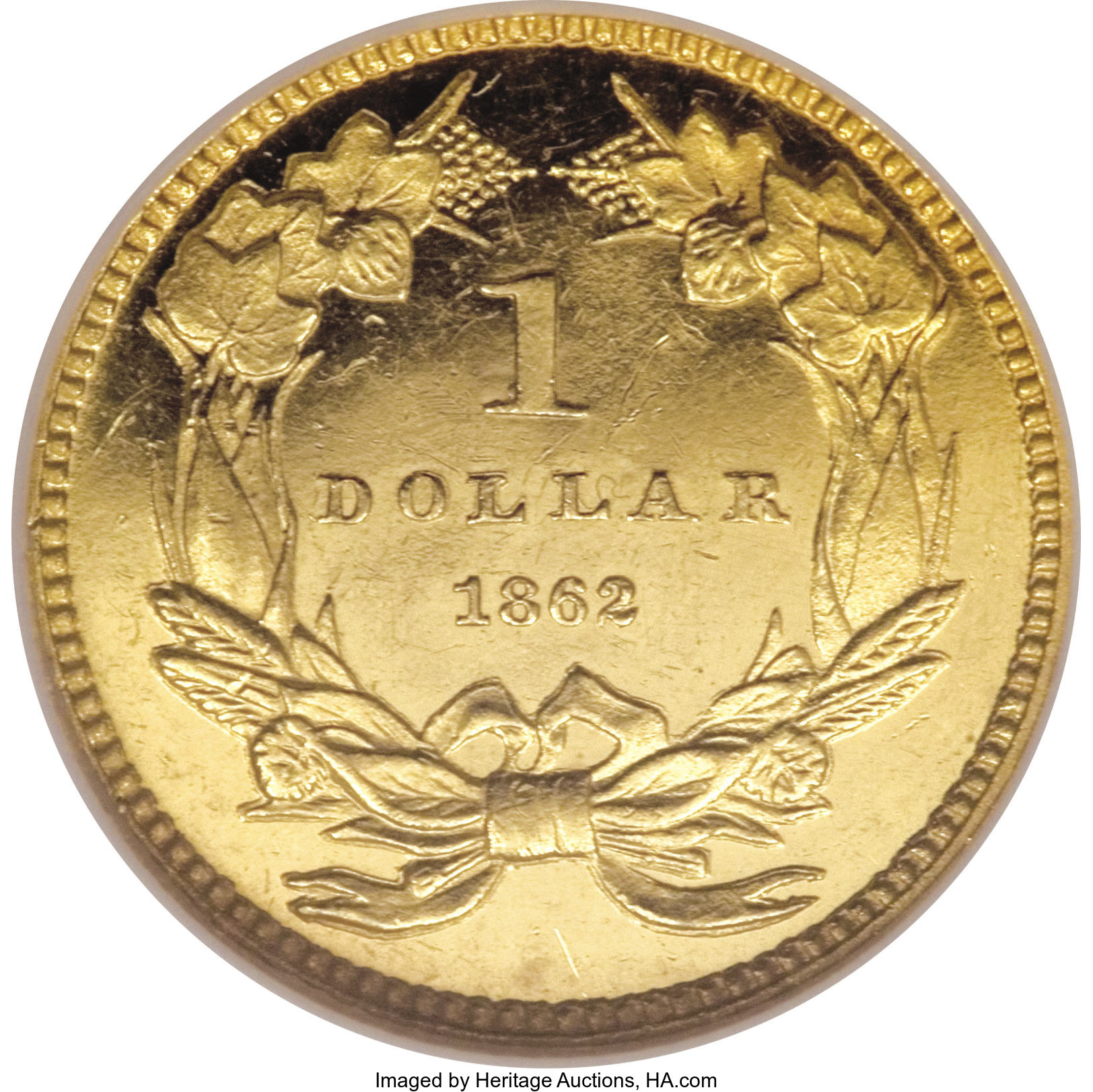 image for: 1862 G$1 PR63 Ultra Cameo NGC....