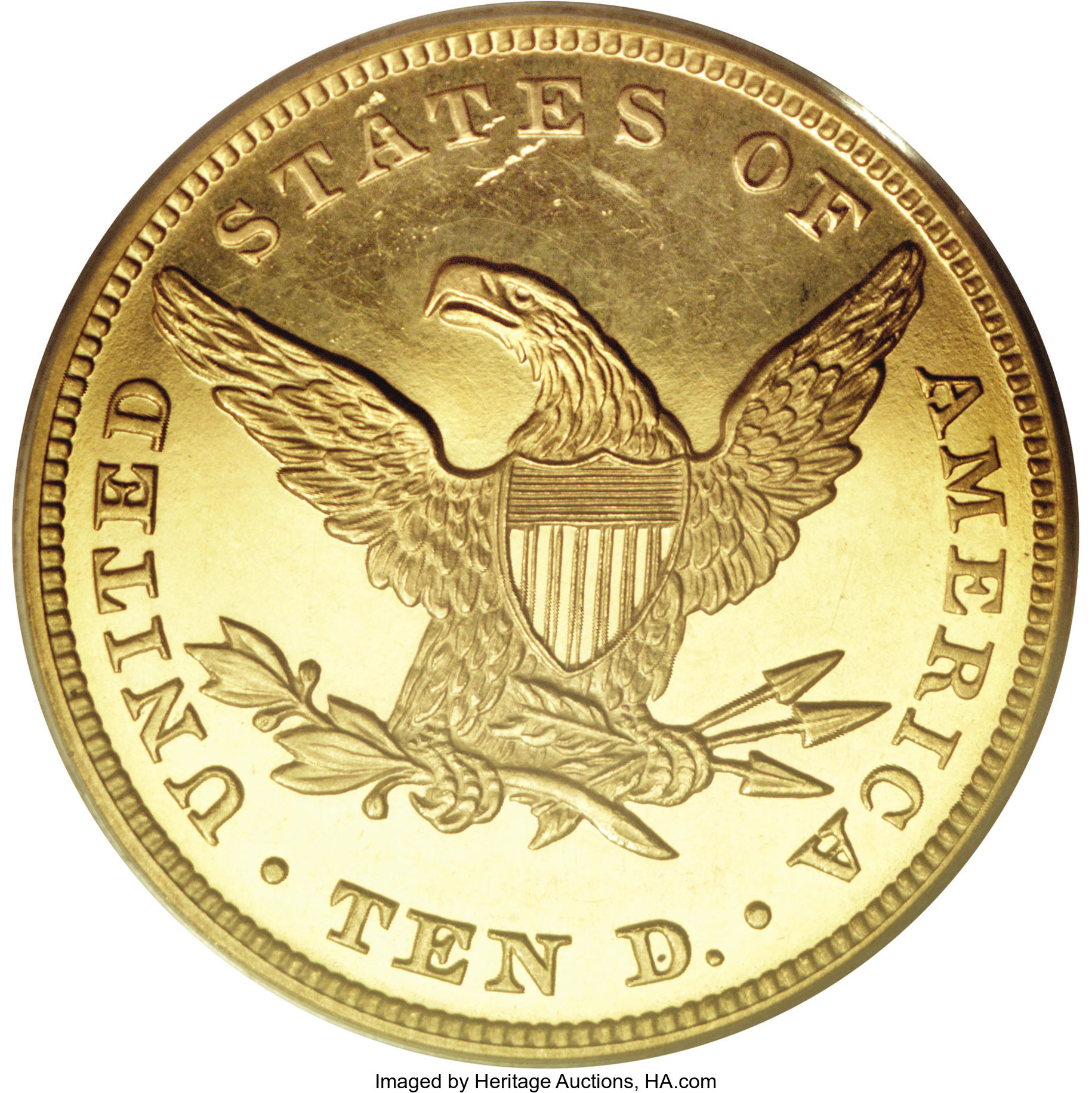 image for: 1864 $10 PR63 Deep Cameo PCGS....