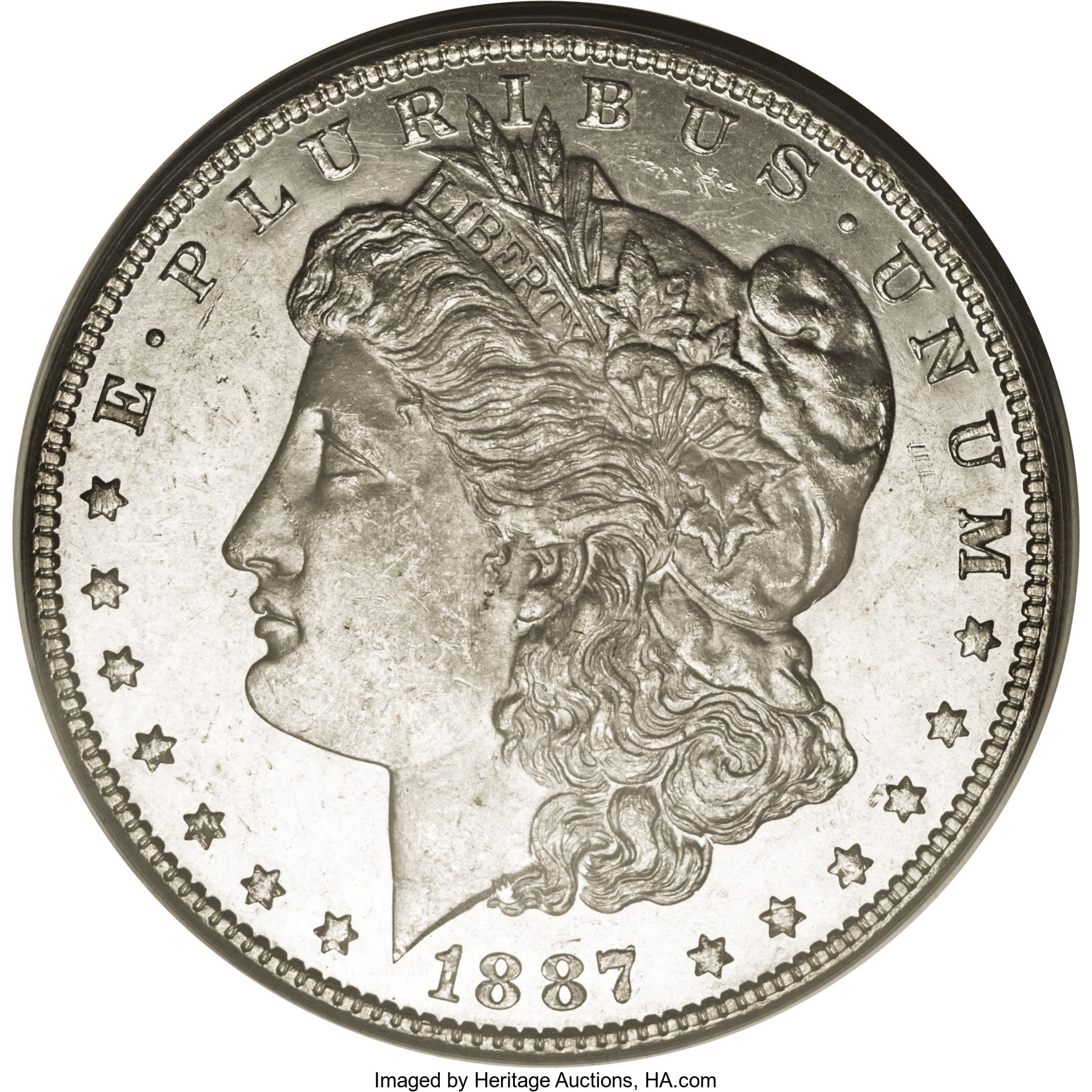 image for: 1887/6 $1 MS64 Deep Mirror Prooflike PCGS....