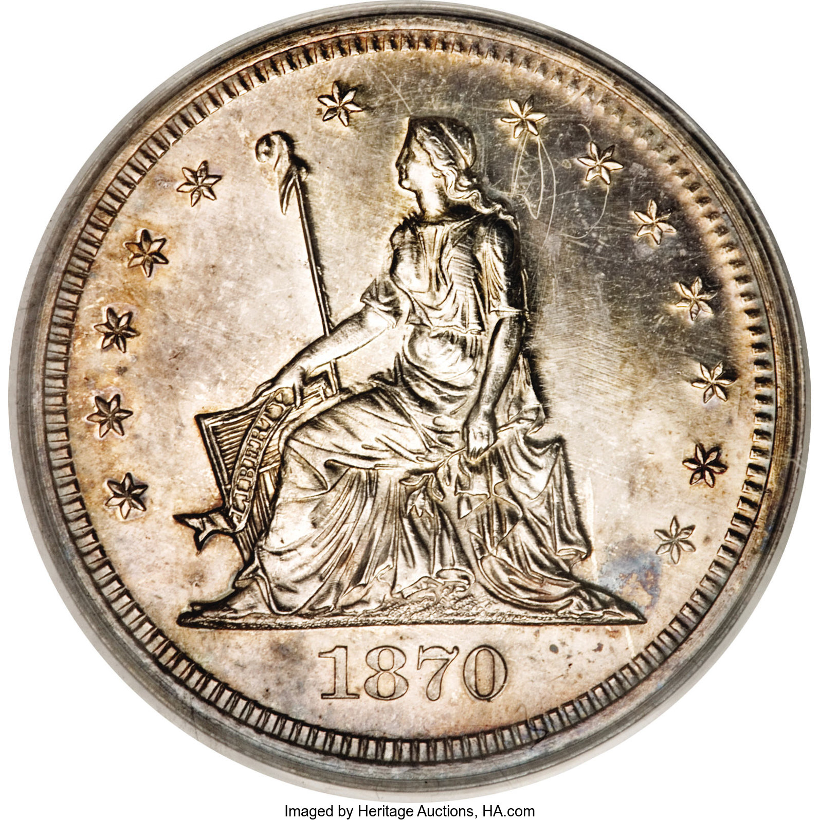 image for: 1870 25C Quarter Dollar, Judd-883, Pollock-981, Low R.7, PR64 PCGS....