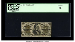 image for: Fr. 1300 25c Third Issue PCGS Very Fine 35....