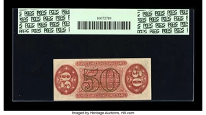 image for: Fr. 1325 50c Third Issue Spinner PCGS Gem New 65PPQ....