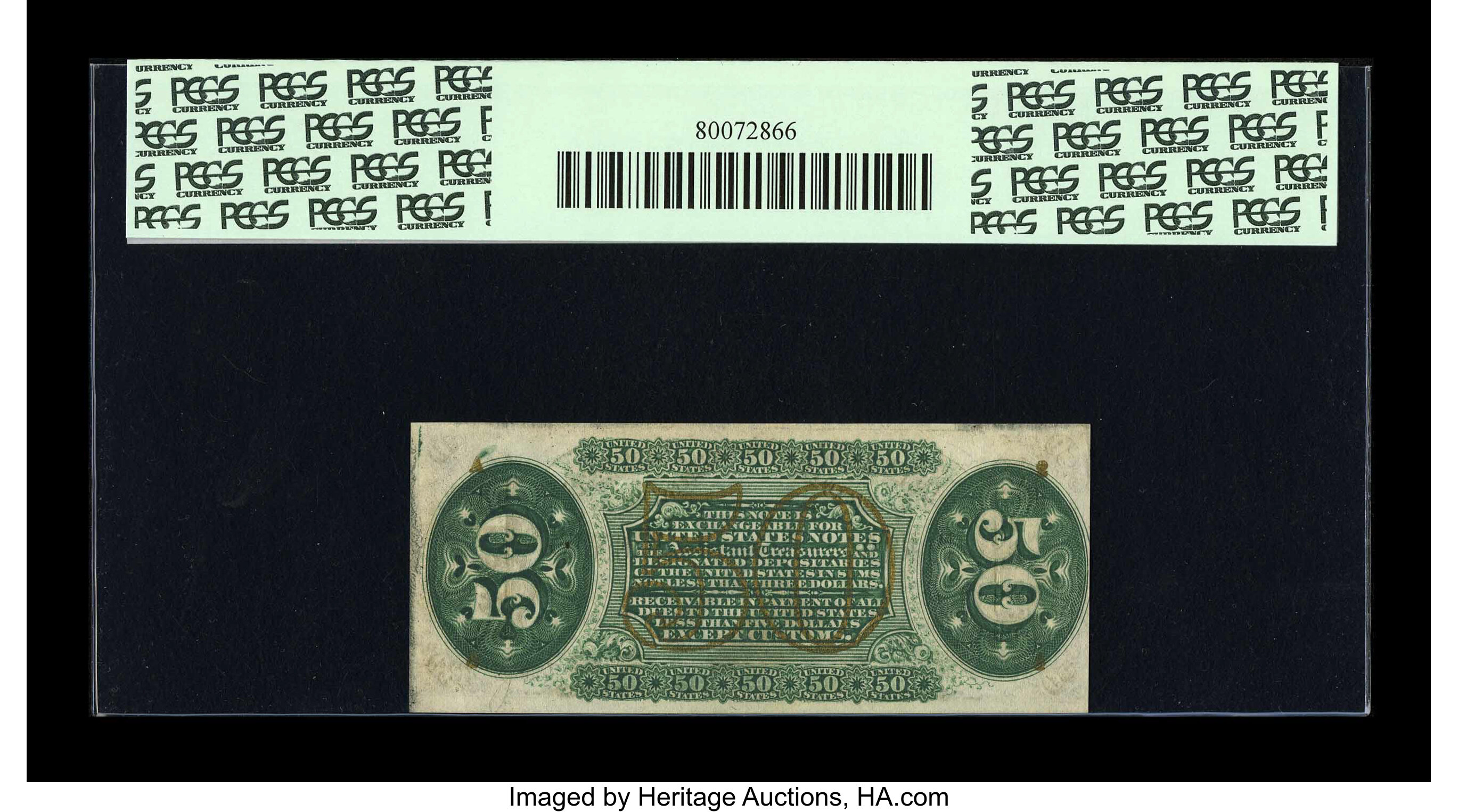 image for: Fr. 1338 50c Third Issue Spinner PCGS Choice New 63PPQ....