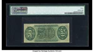 image for: Fr. 1336 50c Third Issue Spinner PMG Very Fine 30....