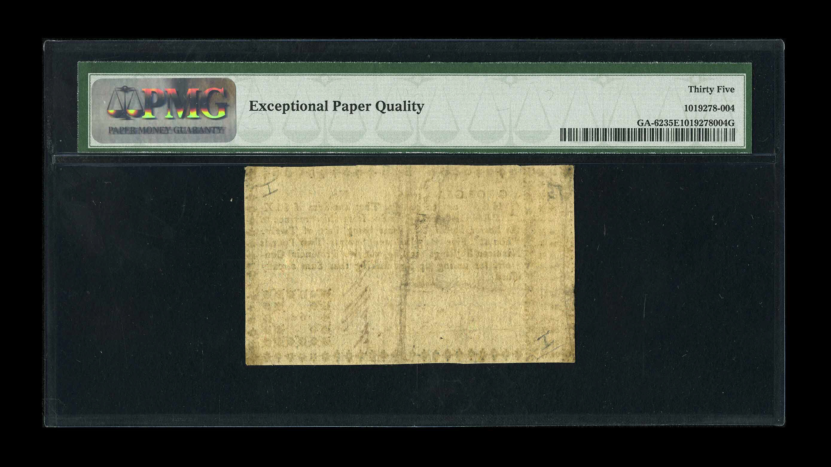 image for: Georgia 1776 6d PMG Choice Very Fine 35 EPQ....